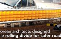 Korean Architects Design Rolling Safety Rail Barrier For Safer Roads