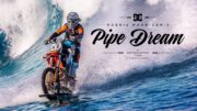 Stuntbiker Rides A Wave On His Dirtbike