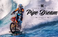 Stuntbiker Rides A Wave On His Dirtbike