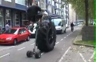 Monster Truck Cycle On The Street